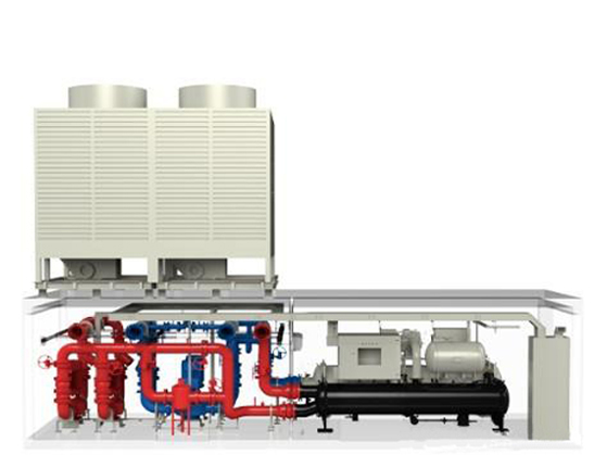 高效制冷的中央空調(diào)機(jī)房